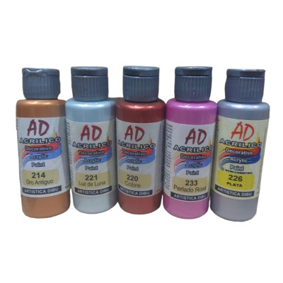 AD- ACRILICO X 60 ML. METALICOS Y PERLADOS 221 LUZ DE LUNA AD- ACRILICO X 60 ML. METALICOS Y PERLADOS 221 LUZ DE LUNA