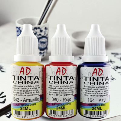 AD- TINTA CHINA AD X 24 ML 080 ROJO AD- TINTA CHINA AD X 24 ML 080 ROJO