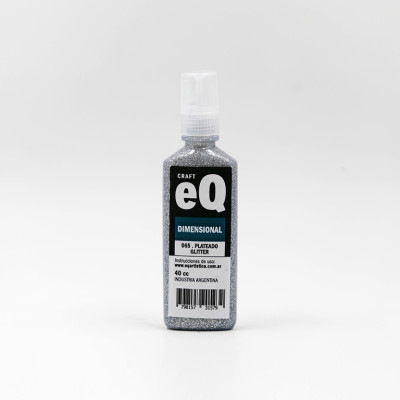 EQ- PINTURA DIMENSIONAL 3D X 40 CC GLITTER 065 - PLATEADO EQ- PINTURA DIMENSIONAL 3D X 40 CC GLITTER 065 - PLATEADO