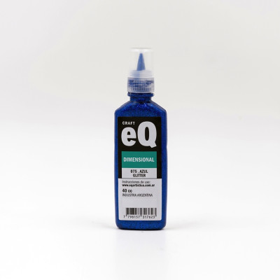 EQ- PINTURA DIMENSIONAL 3D X 40 CC GLITTER 075 - AZUL 