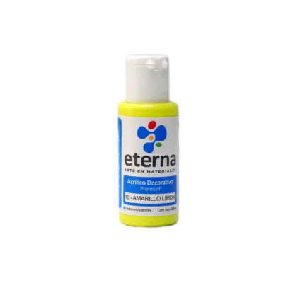 ETERNA- ACRILICO  X  50 ML.BASICOS 010 AMARILLO LIMON 