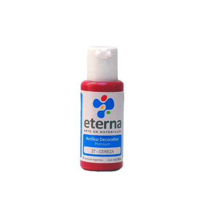 ETERNA- ACRILICO  X  50 ML.BASICOS 027 CEREZA 