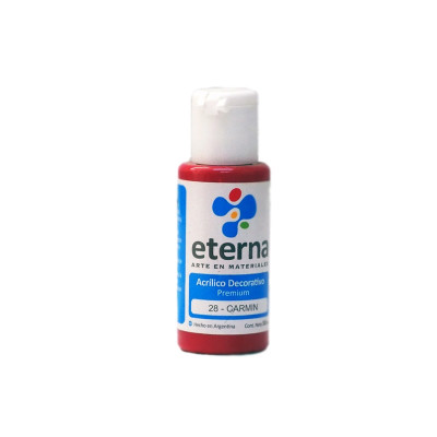 ETERNA- ACRILICO  X  50 ML.BASICOS 028 CARMIN 