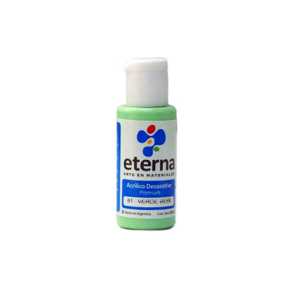 ETERNA- ACRILICO  X  50 ML.BASICOS 061 VERDE BEBE 