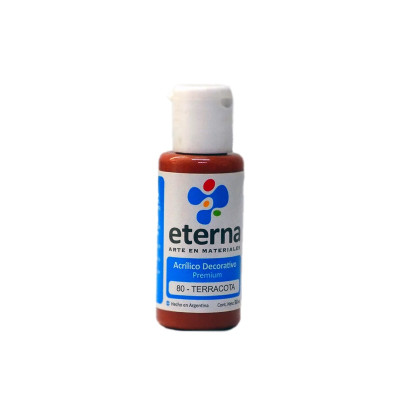 ETERNA- ACRILICO  X  50 ML.BASICOS 080 TERRACOTA 