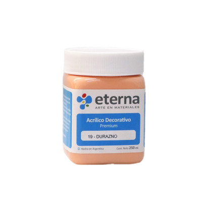 ETERNA- ACRILICO  X 250 ML.BASICOS 019 DURAZNO 