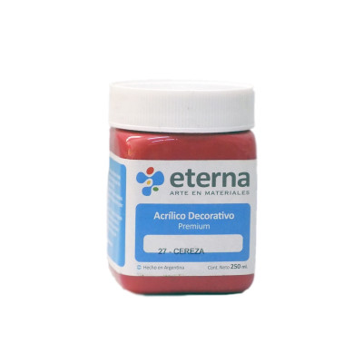 ETERNA- ACRILICO  X 250 ML.BASICOS 027 CEREZA 