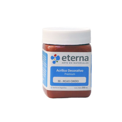 ETERNA- ACRILICO  X 250 ML.BASICOS 030 ROJO OXIDO 