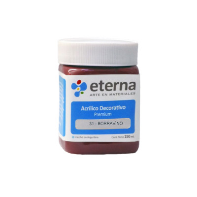 ETERNA- ACRILICO  X 250 ML.BASICOS 031 BORRAVINO 