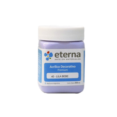 ETERNA- ACRILICO  X 250 ML.BASICOS 040 LILA BEBE 