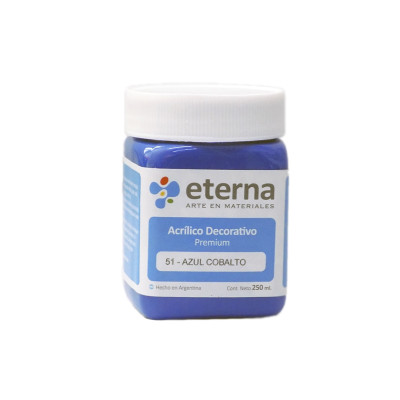 ETERNA- ACRILICO  X 250 ML.BASICOS 051 AZUL COBALTO 