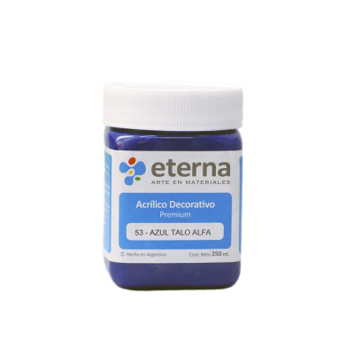 ETERNA- ACRILICO  X 250 ML.BASICOS 053 AZUL TALO ALFA 