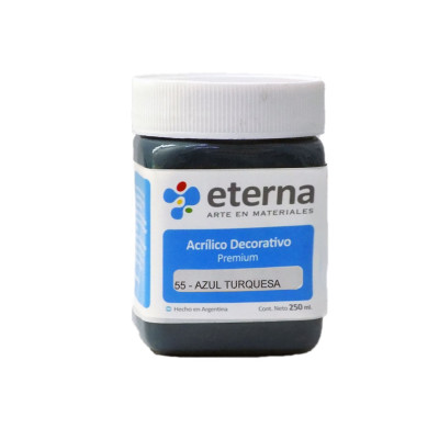 ETERNA- ACRILICO  X 250 ML.BASICOS 055 TURQUESA 