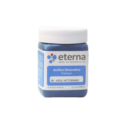 ETERNA- ACRILICO  X 250 ML.BASICOS 056 AZUL VICTORIANO 