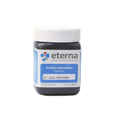 ETERNA- ACRILICO  X 250 ML.BASICOS 057 AZUL UNIFORME 