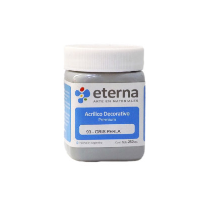 ETERNA- ACRILICO  X 250 ML.BASICOS 093 GRIS PERLA 