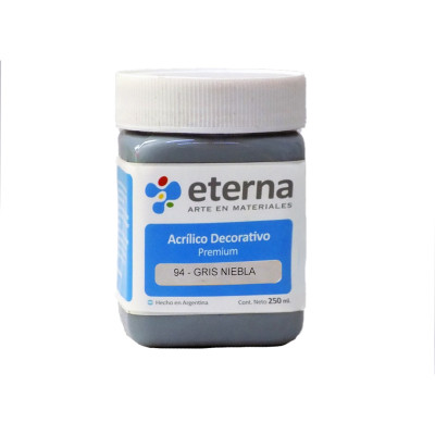 ETERNA- ACRILICO  X 250 ML.BASICOS 094 GRIS NIEBLA 