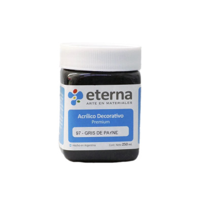 ETERNA- ACRILICO  X 250 ML.BASICOS 097 GRIS DE PAYNE 