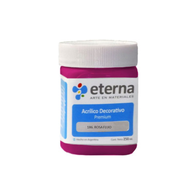 ETERNA- ACRILICO X 250 ML.FLUO 186 ROSA ETERNA- ACRILICO X 250 ML.FLUO 186 ROSA