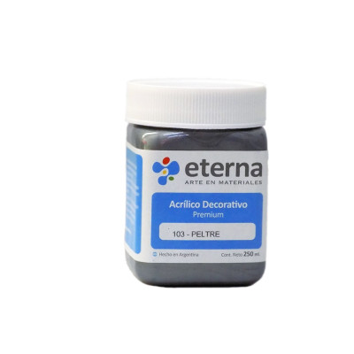 ETERNA- ACRILICO  X 250 ML.METALES 303 PELTRE 