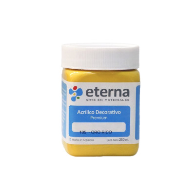 ETERNA- ACRILICO  X 250 ML.METALES 305 ORO RICO 