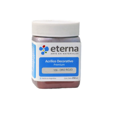 ETERNA- ACRILICO  X 250 ML.METALES 109 ORO ROJO 