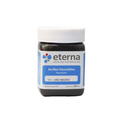 ETERNA- ACRILICO  X 250 ML.METALES 111 ORO NEGRO 