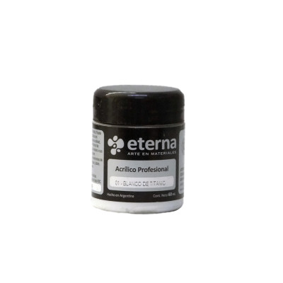 ETERNA- ACRILICO PROF X   60 ML GRUPO 1 01 BLANCO DE TITANIO 