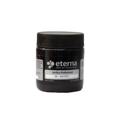 ETERNA- ACRILICO PROF X 200 ML GRUPO 1 99 NEGRO 