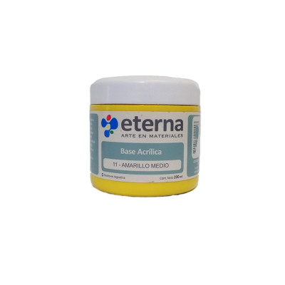 ETERNA- BASE ACRILICA X  200 ML. 011 AMARILLO MEDIO 