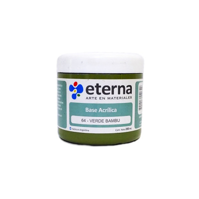 ETERNA- BASE ACRILICA X  200 ML. 064 VERDE BAMBU 