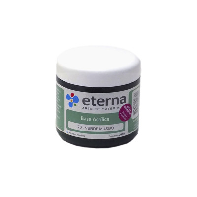 ETERNA- BASE ACRILICA X  200 ML. 070 VERDE MUSGO 