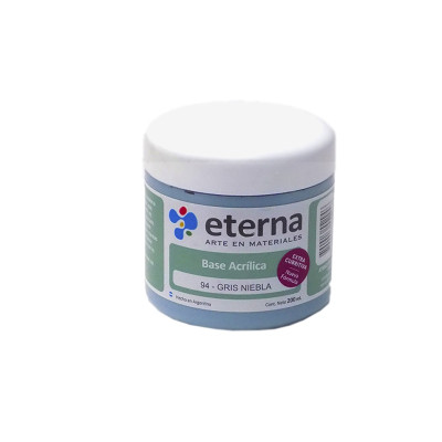 ETERNA- BASE ACRILICA X  200 ML. 094 GRIS NIEBLA 