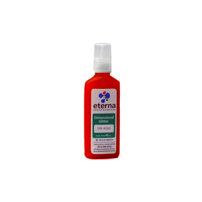 ETERNA- DIMENSIONAL X  40 ML C/ GLITTER C/ PICO 193 ROJO 