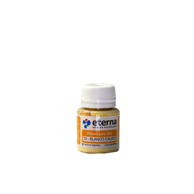 ETERNA- PINTURA PARA TELA X 37 ML BASICOS 002 BLANCO CALIDO ETERNA- PINTURA PARA TELA X 37 ML BASICOS 002 BLANCO CALIDO
