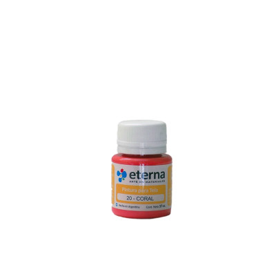 ETERNA- PINTURA PARA TELA X 37 ML BASICOS 020 CORAL ETERNA- PINTURA PARA TELA X 37 ML BASICOS 020 CORAL