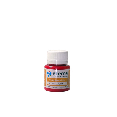 ETERNA- PINTURA PARA TELA X 37 ML BASICOS 023 ROJO FUEGO ETERNA- PINTURA PARA TELA X 37 ML BASICOS 023 ROJO FUEGO