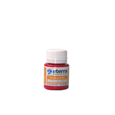 ETERNA- PINTURA PARA TELA X  37 ML BASICOS 024 ROJO DE CADMIO 