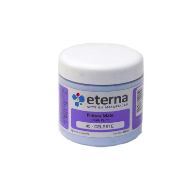 ETERNA- PINTURA MATE CHALK / TIZA X 200 ML 45 CELESTE 