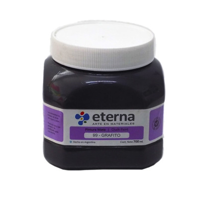 ETERNA- PINTURA MATE CHALK / TIZA X 700 ML 99 GRAFITO 