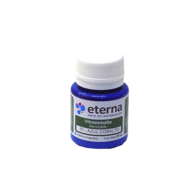 ETERNA- VITROESMALTE HORNEABLE X 37 ML 51 AZUL COBALTO ETERNA- VITROESMALTE HORNEABLE X 37 ML 51 AZUL COBALTO