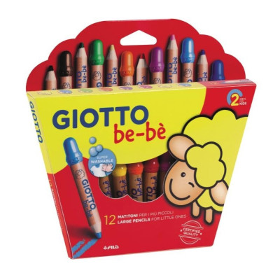 GIOTTO-DIDO- LAPIZ GIOTTO BEBE X 12 COLORES CORTO 0203 