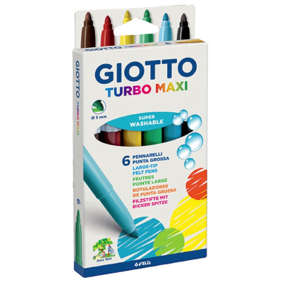 GIOTTO-DIDO- MARCADOR GIOTTO TURBO COLOR MAXI  6 COLORES SURTIDOS 