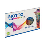 GIOTTO-DIDO- LAPIZ GIOTTO SUPERMINA MINA DE 3.8 MM ESTUCHE X 36 COLORE