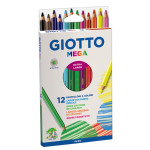 GIOTTO-DIDO- LAPIZ GIOTTO MEGA 12 COLORES LARGOS 