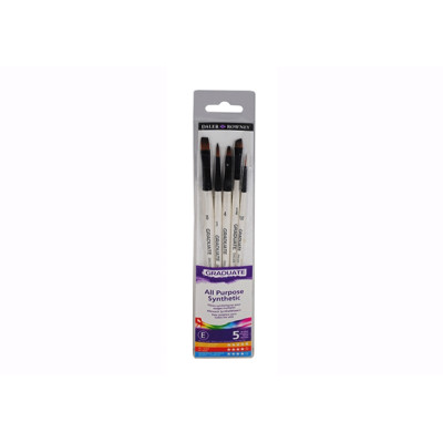 DALER- SET PINCEL GRADUATE MIXTO SINTETICO M. CORTO X 5 UNID 02