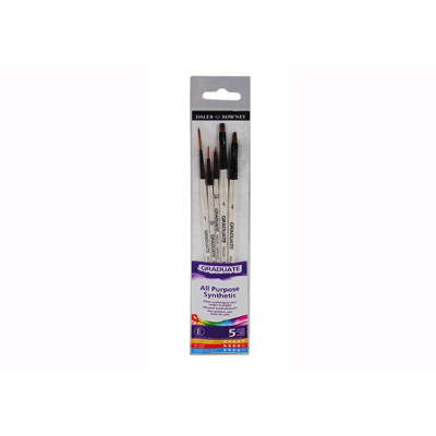 DALER- SET PINCEL GRADUATE DETALLES SINTETICO M. CORTO X 5 UNID  03