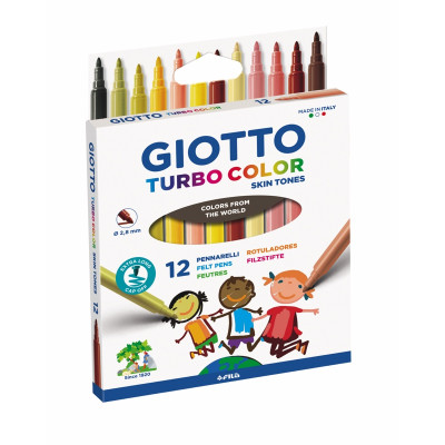 GIOTTO-DIDO- MARCADOR GIOTTO TURBO COLOR SKINTONES 12 COL GIOTTO-DIDO- MARCADOR GIOTTO TURBO COLOR SKINTONES 12 COL