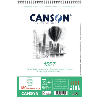 CANSON- BLOCK 1557 A4 180 G X 30 HJ ( REF 27423/12A004) ESPIRAL