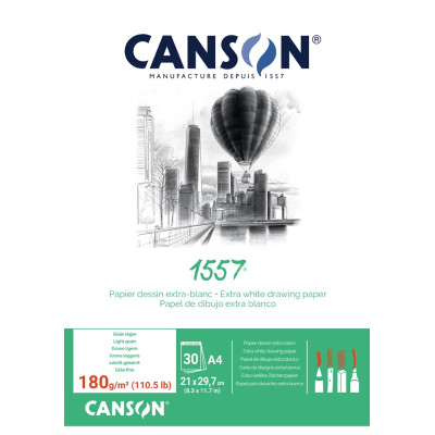 CANSON- BLOCK 1557 A4 180 G X 30 HJ ( REF 27414) ENCOLADO